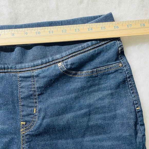 Levi's Womens Blue Denim Mid Rise Stretch Pull On Shaping Skinny Jeans Size 14L - Picture 6 of 11